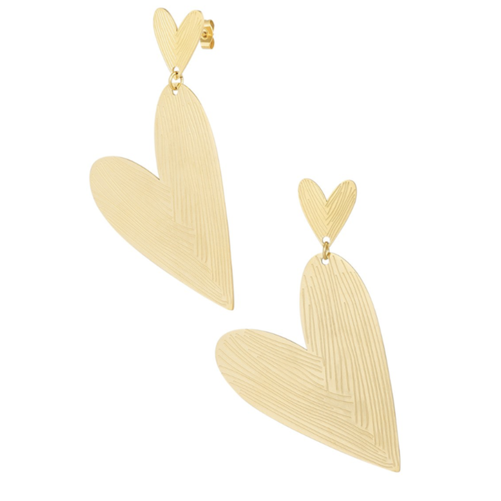Yehwang yehwang oorbellen 0292571-188 Earrings double the love 5.5 CM