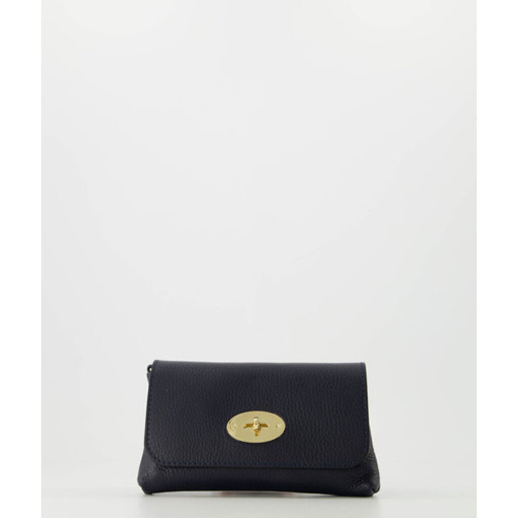 Label Deluxe bag Finley Crossbody tas  76282 Crossbody bag Black real leather 14 x 11 x 3 CM