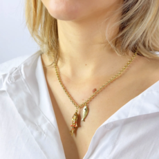 Label Deluxe Bijoux Sofi Ketting Fish colors gold 40 + 5 CM