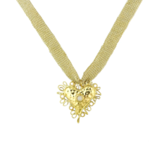 Label Deluxe Bijoux Label Deluxe ketting 8825 Necklace Big heart gold 40 + 5 CM