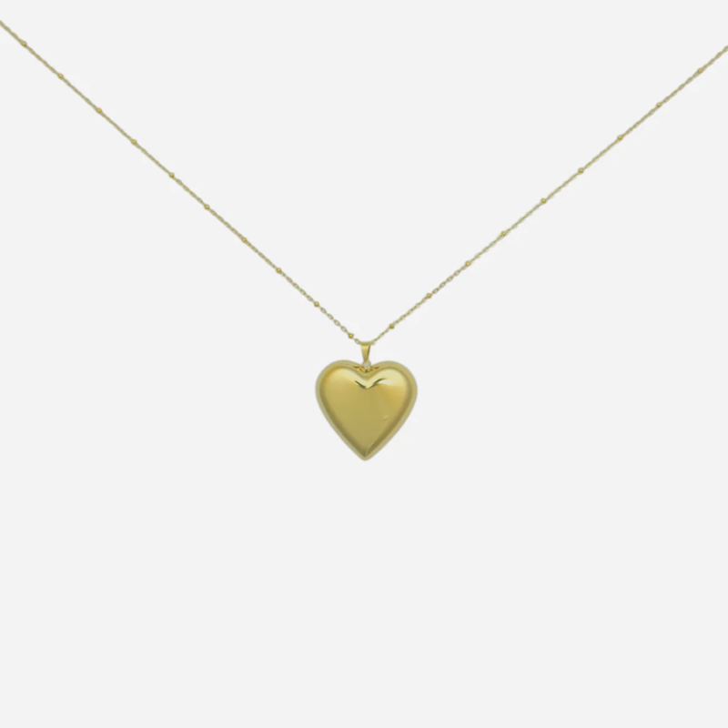 Label Deluxe Bijoux Label Deluxe Ketting 4600 Necklace long heart gold 90 + 5 CM