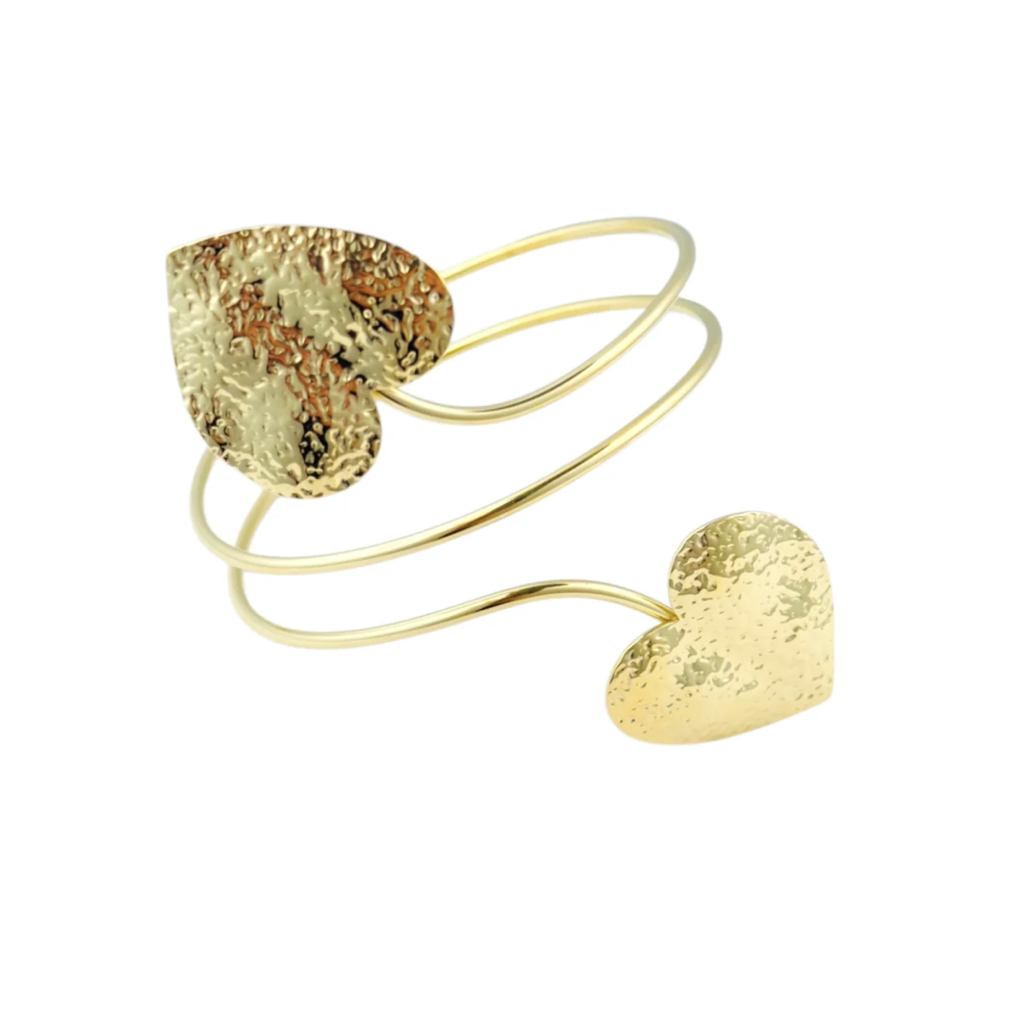 Label Deluxe Bijoux Sofi boven armband Heavy hearts gold