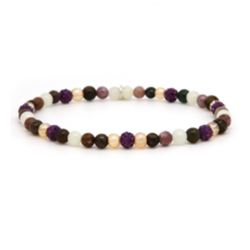 Karma Jewelry Karma Jewelry armband 84637EL Bracelet Spiral Elodie beads elastic purple crystal xxs 4MM