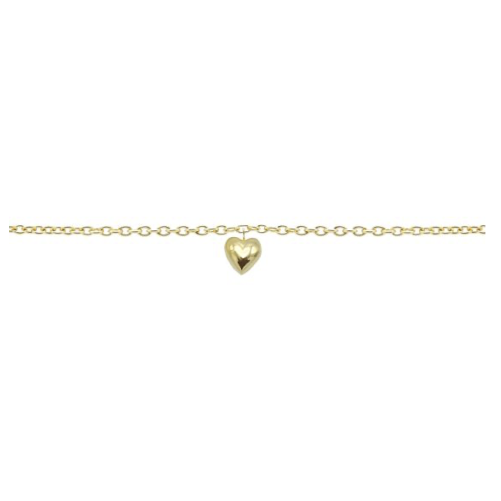 Karma Jewelry Karma jewelry armband 9412 bracelet 3D heart 925 silver gold plated 16 + 3 cm