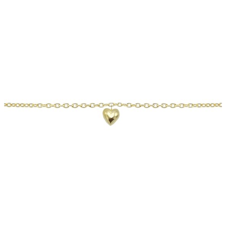 Karma Jewelry Karma jewelry armband 9412 bracelet 3D heart 925 silver gold plated 16 + 3 cm