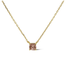 Karma Jewelry Karma Jewelry ketting T309GP_CA Necklace Tess Caramel 925 silver gold plated 39 + 5 CM