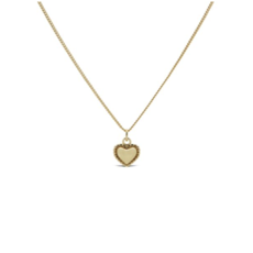 Karma Jewelry Karma Ketting T323GP Necklace Lilea Heart zirconia 925 silver gold plated  38 - 45 CM