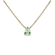 Karma Jewelry Karma Jewelry ketting T304GP_G Necklace Julia Ocean Green 925 silver gold plated 39 + 5 CM