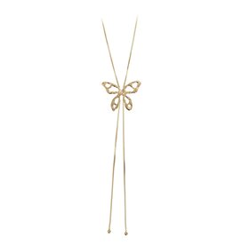 Rose & Camellia Rose & Camellia ketting 11505 Necklace long Butterfly gold adjustable 100 CM
