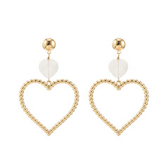 Rose & Camellia Rose & Camellia oorbellen 12507 Earrings Big hearts 7 CM
