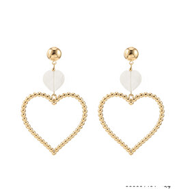 Rose & Camellia Rose & Camellia oorbellen 12507 Earrings Big hearts 7 CM