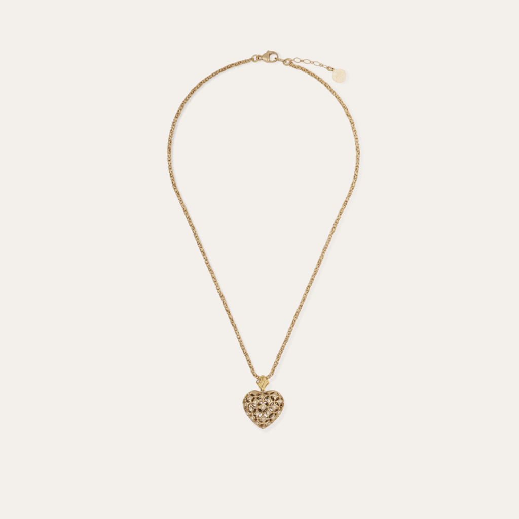 Gas Bijoux Jewelry Gas Bijoux ketting 694014 Necklace Coracao Heart with stones Necklace