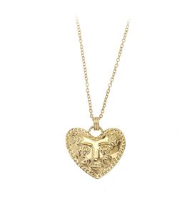 Rose & Camellia Rose & Camellia ketting 10505 Long necklace Heart smile gold 70 +10 CM