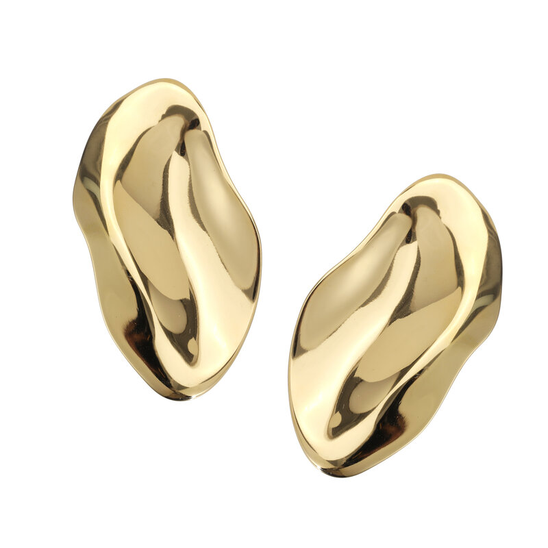 Rose & Camellia Rose & Camellia oorbellen 12504 Earrings Fantasy big gold 7 CM