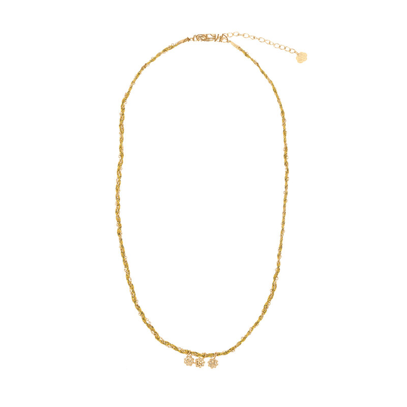 Rose & Camellia Rose & Camellia ketting 308952 Necklace Yellow flowers gold