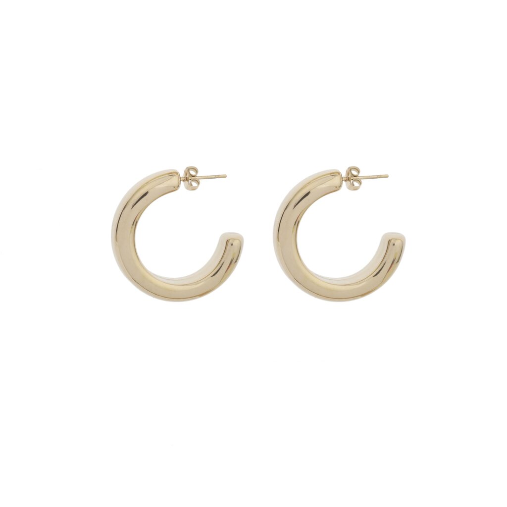 Rose & Camellia Rose & Camellia oorbellen 808956 Earrings open hoops big pin gold 3 CM