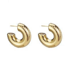 Rose & Camellia Rose & Camellia Oorbellen 8958 Earrings Leopard hoops big gold 3 - 1,5 CM