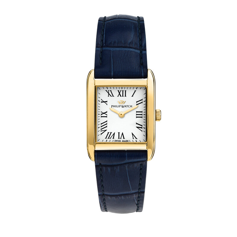 Philip Watch Philip watch R8251225501 Museum Lady  ( Goud / Blauw ) 34/24.7 MM Swiss Made Dames horloge