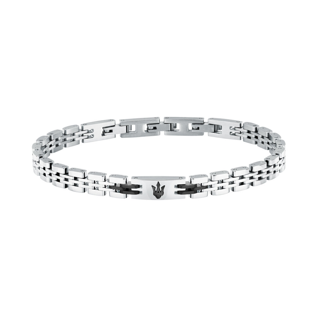 Maserati Maserati Armband JM424AVD66 Iconic BR SS stainless steel silver Black 18.5 + 3 CM