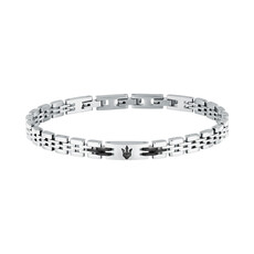 Maserati Maserati Armband JM424AVD66 Iconic BR SS stainless steel silver Black 18.5 + 3 CM