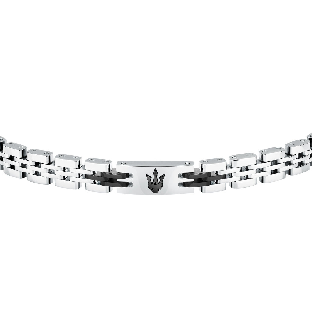 Maserati Maserati Armband JM424AVD66 Iconic BR SS stainless steel silver Black 18.5 + 3 CM