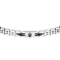 Maserati Maserati Armband JM424AVD66 Iconic BR SS stainless steel silver Black 18.5 + 3 CM