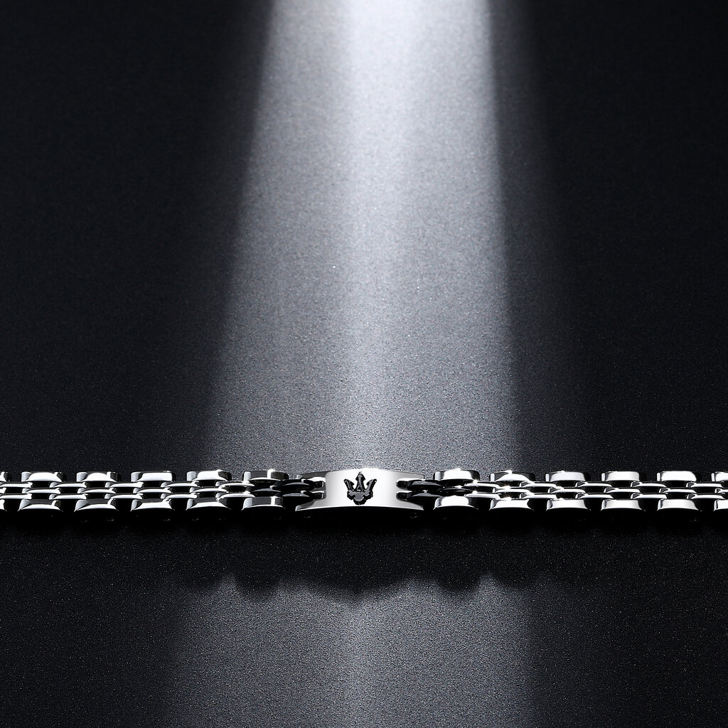 Maserati Maserati Armband JM424AVD66 Iconic BR SS stainless steel silver Black 18.5 + 3 CM