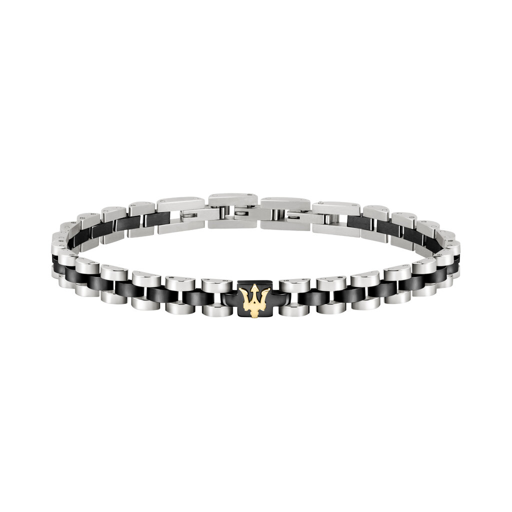 Maserati Maserati Armband JM320AST08 Iconic BR SS YG chain silver Black 18.5 + 3 CM