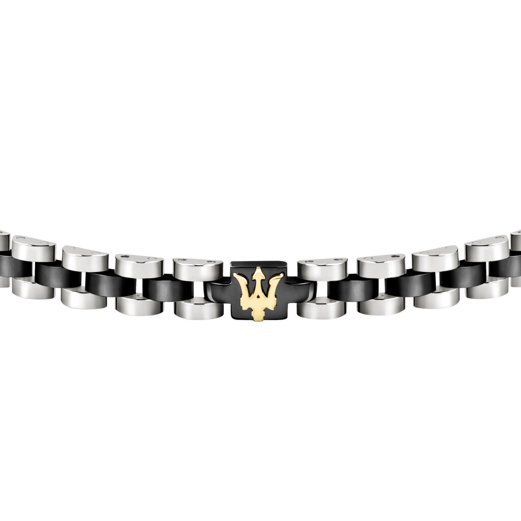 Maserati Maserati Armband JM320AST08 Iconic BR SS YG chain silver Black 18.5 + 3 CM