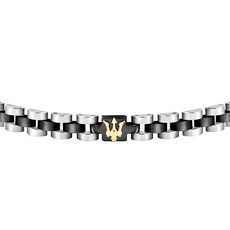 Maserati Maserati Armband JM320AST08 Iconic BR SS YG chain silver Black 18.5 + 3 CM