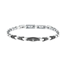 Maserati Maserati Armband JM225AVD83 Iconic BR SS silver Black 18.5 + 3 CM