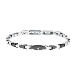 Maserati Maserati Armband JM225AVD83 Iconic BR SS silver Black 18.5 + 3 CM