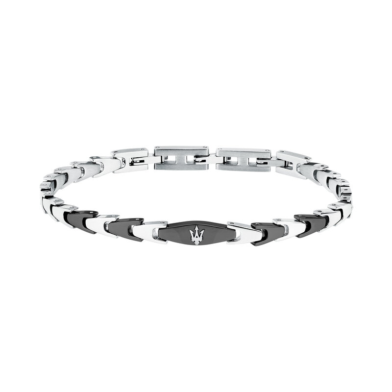 Maserati Maserati Armband JM225AVD83 Iconic BR SS silver Black 18.5 + 3 CM