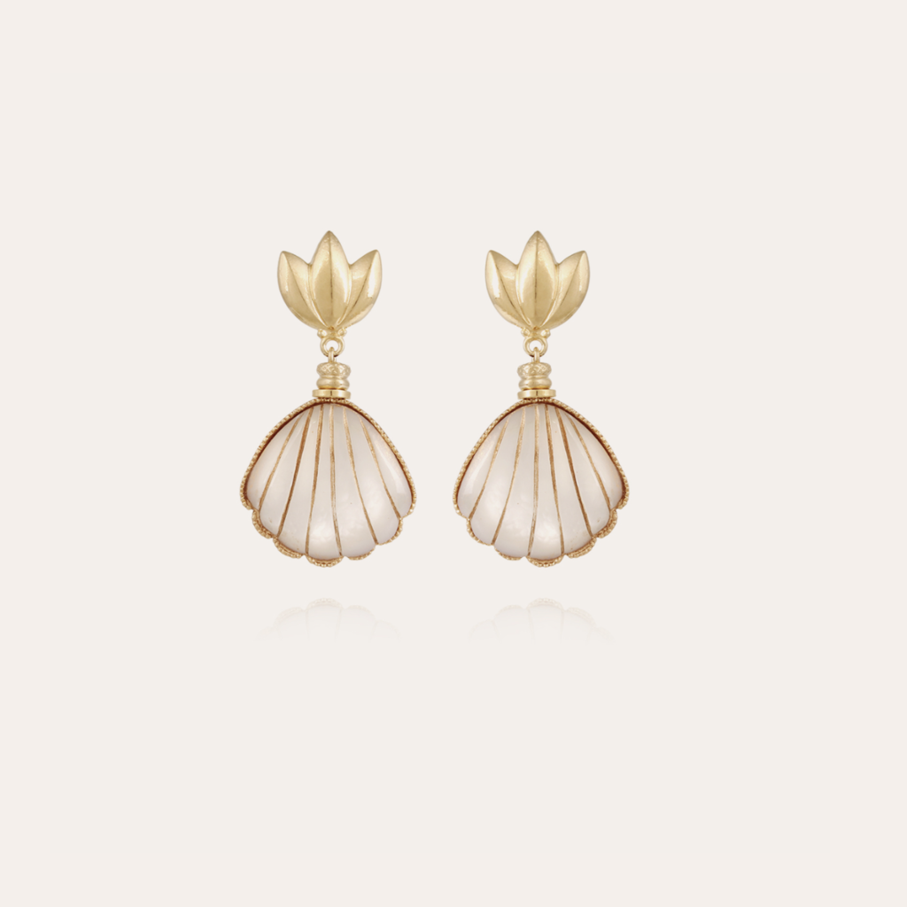 Gas Bijoux Jewelry Gas Bijoux Oorbellen 615458 Earrings Sanibel white mother of pearl gold 5 - 2,8 cm