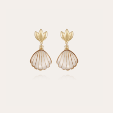 Gas Bijoux Jewelry Gas Bijoux Oorbellen 615458 Earrings Sanibel white mother of pearl gold 5 - 2,8 cm
