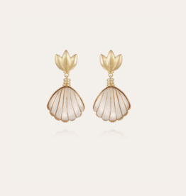 Gas Bijoux Jewelry Gas Bijoux Oorbellen 615458 Earrings Sanibel white mother of pearl gold 5 - 2,8 cm