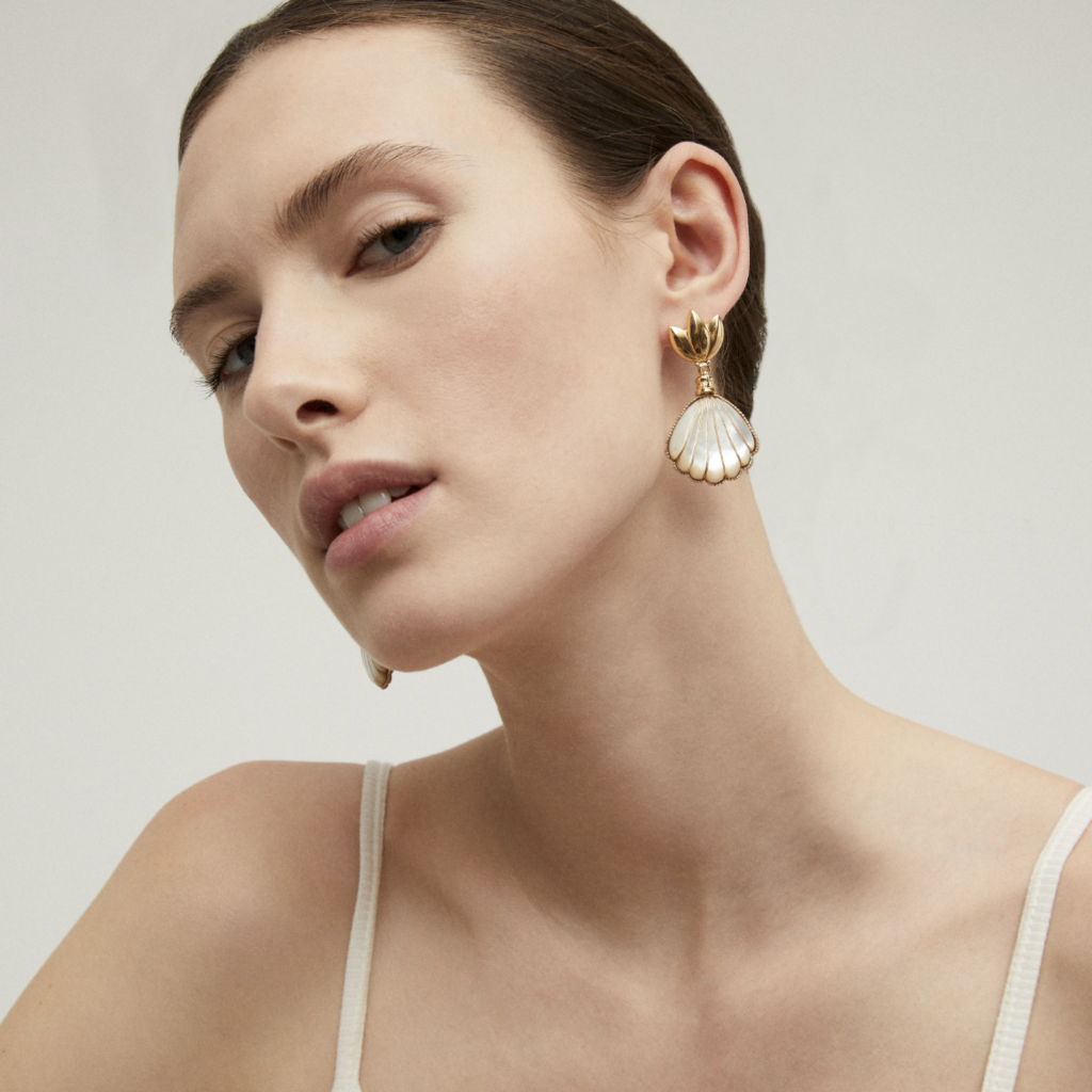 Gas Bijoux Jewelry Gas Bijoux Oorbellen 615458 Earrings Sanibel white mother of pearl gold 5 - 2,8 cm