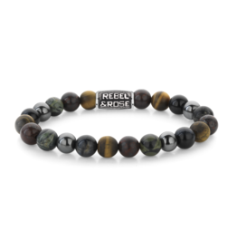 Rebel & Rose Rebel & Rose armband RR-80106-V Stormy Weather Vintage - 8mm