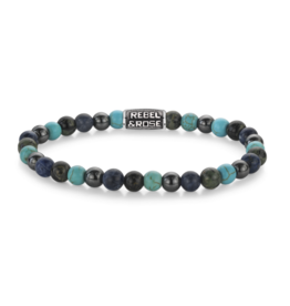 Rebel & Rose Rebel & Rose armband RR-60132-V Bracelet stones only Blue Nights Vintage 6 MM
