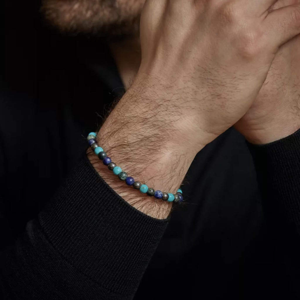Rebel & Rose Rebel & Rose armband RR-60132-V Bracelet stones only Blue Nights Vintage 6 MM