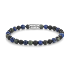 Rebel & Rose Rebel & Rose armband RR-60141-S Bracelet stones only river deep blue green 6 MM