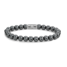 Rebel & Rose Rebel & Rose armband RR-8Dv04-S Grey Silver Shine DV 8 MM