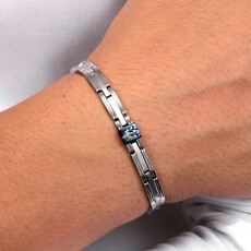 Maserati Maserati armband JM420ATKO3 Bracelet Icon BR chain SS blue silver 18.5 + 3.5 CM