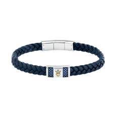Maserati Maserati armband JM4249IK03 Bracelet Recycled leather BR SS YG + blue  19 + 1 CM