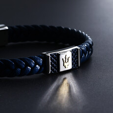 Maserati Maserati armband JM4249IK03 Bracelet Recycled leather BR SS YG + blue  19 + 1 CM