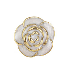 Rose & Camellia Rose & Camellia Broche 5959 Vintage rose white gold