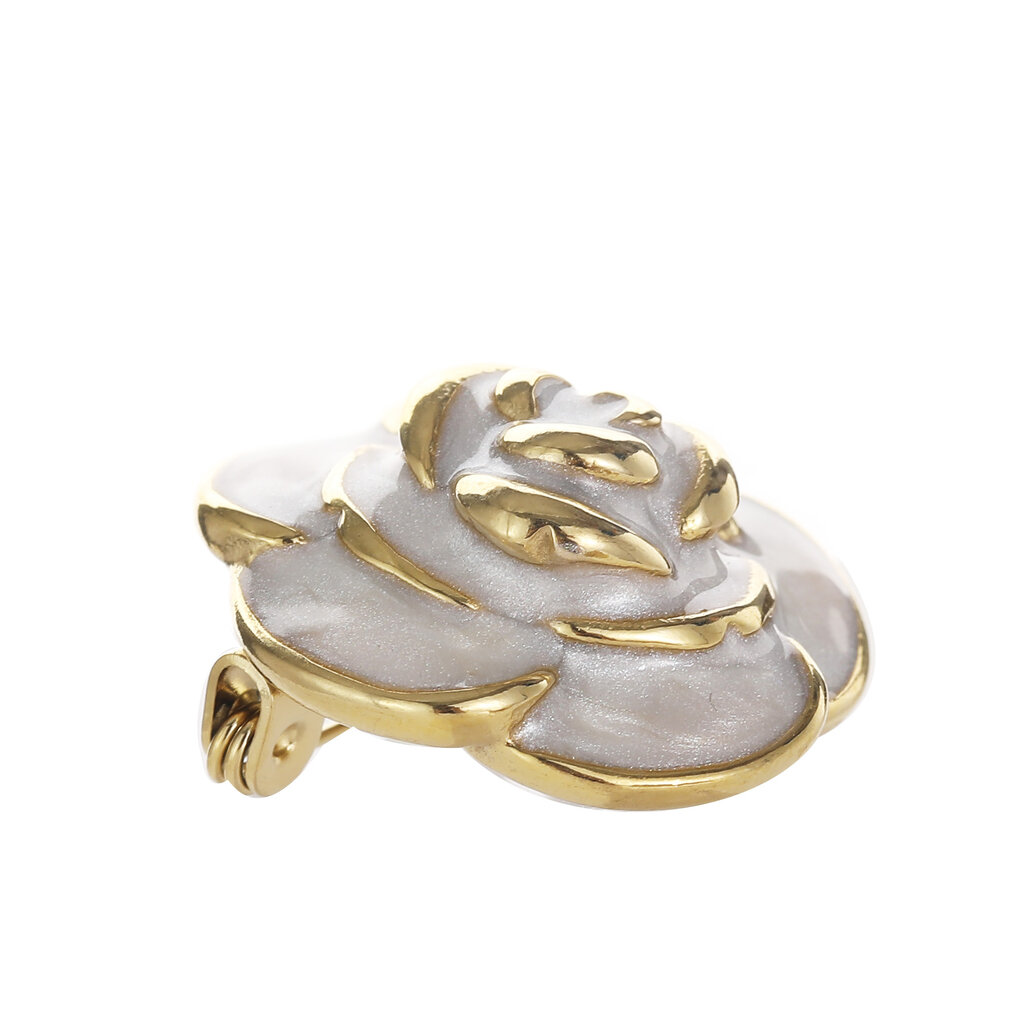 Rose & Camellia Rose & Camellia Broche 5959 Vintage rose white gold