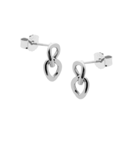 Karma Jewelry Karma Jewelry oorbellen X106S Earrings symbols xl big chain 925 silver 1,4 CM