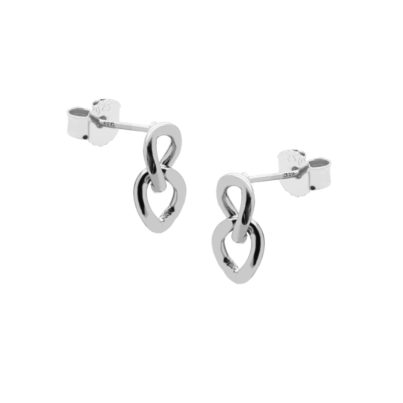 Karma Jewelry Karma Jewelry oorbellen X106S Earrings symbols xl big chain 925 silver 1,4 CM