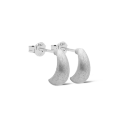 Karma Jewelry Karma Jewelry oorbellen X168S Symbold XL moony matt 925 Silver 1.2 CM